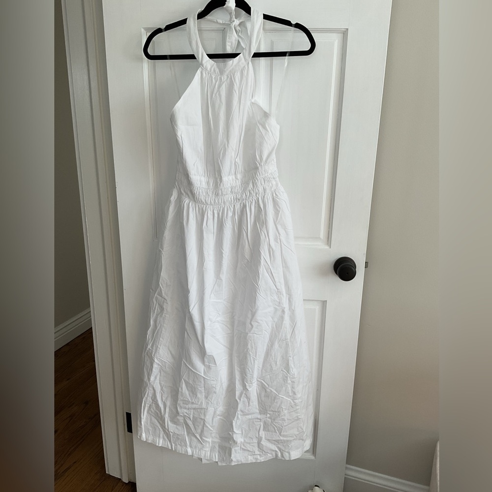 Hunter & Brown White Halter Dress size L
